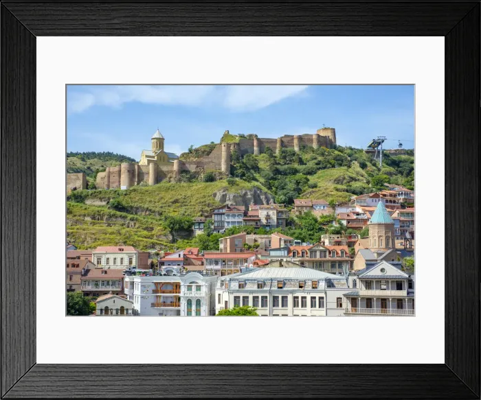 Framed Print : Narikala Fortress above historic buildings in old town, Tbilisi (Tiflis), Georgia Framed Print : Narikala Fortress above historic buildings in old town, Tbilisi (Tiflis), Georgia