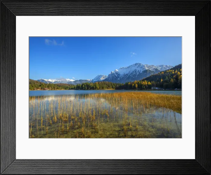 Framed Print : View on Lautersee and Karwendel, Mittenwald, Bavaria, Germany Framed Print : View on Lautersee and Karwendel, Mittenwald, Bavaria, Germany