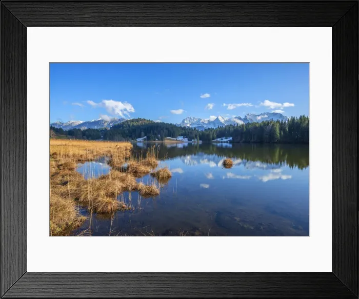 Framed Print : View on Geroldsee and Karwendel, Krun, Bavaria, Germany Framed Print : View on Geroldsee and Karwendel, Krun, Bavaria, Germany