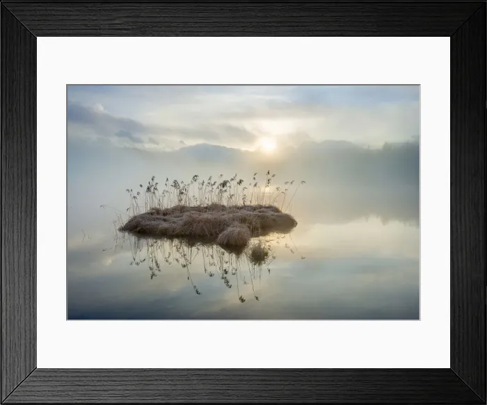 Framed Print : Little island on Geroldsee, Krun, Bavaria, Germany Framed Print : Little island on Geroldsee, Krun, Bavaria, Germany