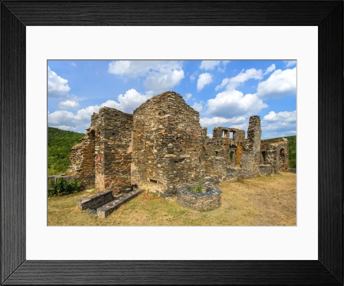 Framed Print : Schmidtburg castle, Hahnenbach valley, Schneppenbach, Hunsruck, Rhineland-Palatine, Germany Framed Print : Schmidtburg castle, Hahnenbach valley, Schneppenbach, Hunsruck, Rhineland-Palatine, Germany