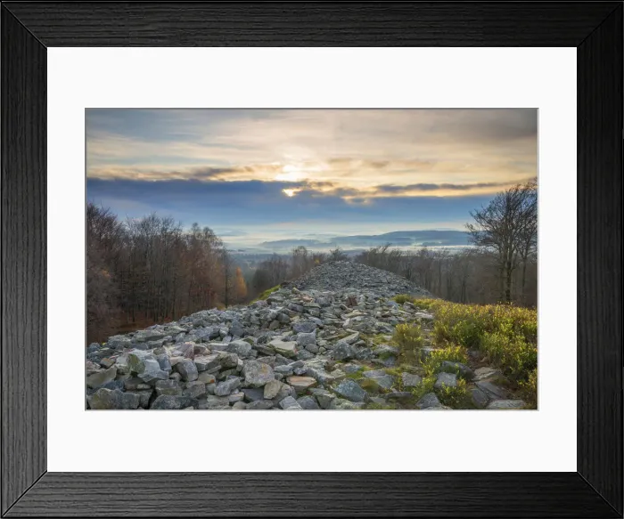 Framed Print : Sunrise at the celtic ring wall, Otzenhausen, Hunsruck National Parc, Saarland, Germany Framed Print : Sunrise at the celtic ring wall, Otzenhausen, Hunsruck National Parc, Saarland, Germany