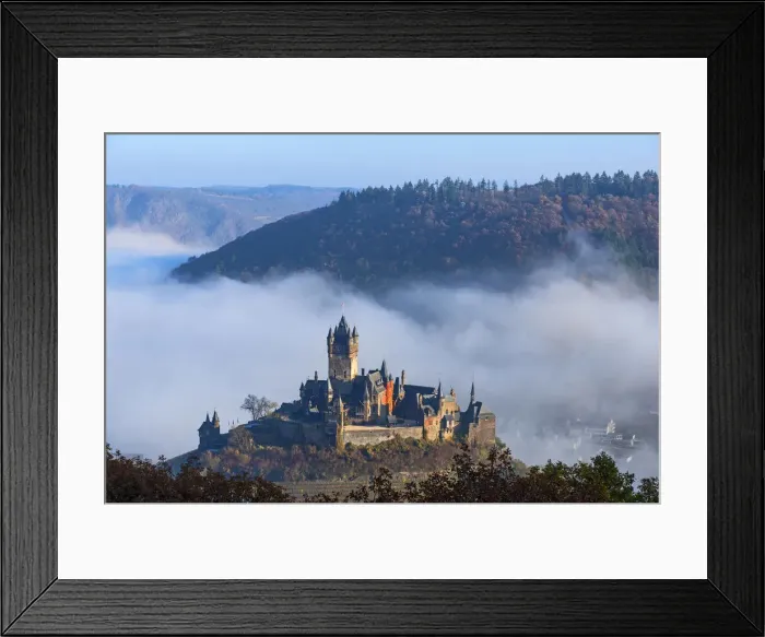 Framed Print : View on Cochem castle, Cochem, Mosel valley, Rhineland-Palatinate, Germany Framed Print : View on Cochem castle, Cochem, Mosel valley, Rhineland-Palatinate, Germany