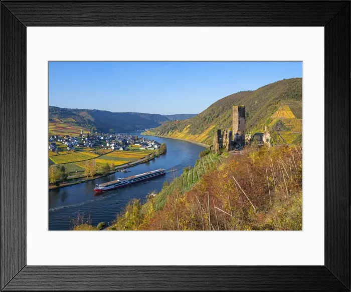 Framed Print : Castle ruin Metternich, Beilstein, Mosel valley, Rhineland-Palatinate, Germany