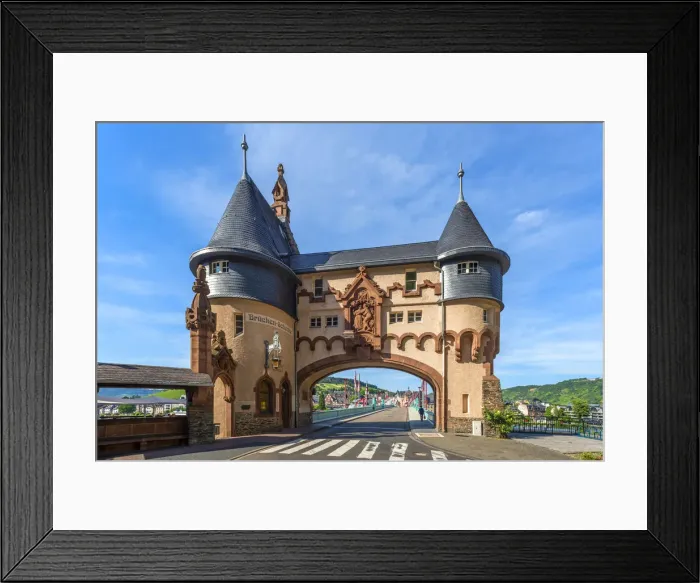 Framed Print : Bridge gate at Traben-Trarbach, Mosel valley, Rhineland-Palatinate, Germany Framed Print : Bridge gate at Traben-Trarbach, Mosel valley, Rhineland-Palatinate, Germany