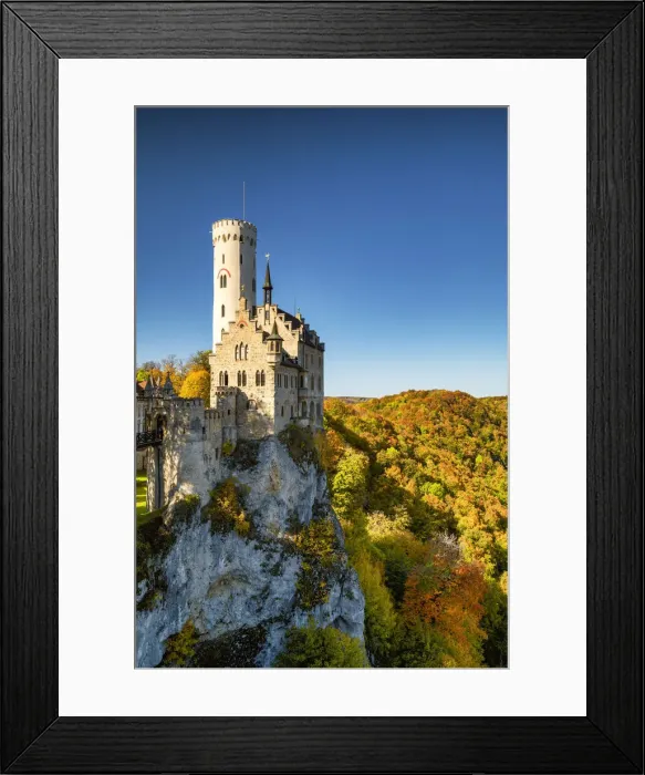 Framed Print : Lichtenstein Castle in Autumn, Baden-Wurttemberg, Germany Framed Print : Lichtenstein Castle in Autumn, Baden-Wurttemberg, Germany