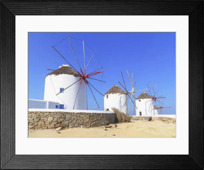 Framed Print : Windmills Kato Mili, Mykonos Town, Mykonos, Cyclades Islands, Greece Framed Print : Windmills Kato Mili, Mykonos Town, Mykonos, Cyclades Islands, Greece