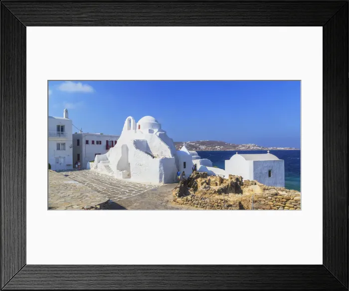 Framed Print : Panagia Paraportian chapel, Mykonos Town, Mykonos, Cyclades Islands, Greece