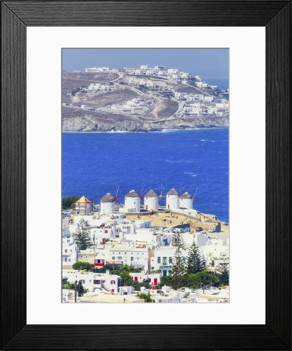 Framed Print : Mykonos Town, elevated view, Mykonos, Cyclades Islands, Greece Framed Print : Mykonos Town, elevated view, Mykonos, Cyclades Islands, Greece