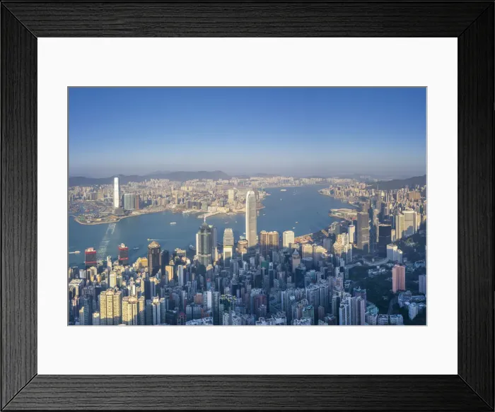 Framed Print : China, Hong Kong, Victoria Harbour and Hong Kong Island skyline Framed Print : China, Hong Kong, Victoria Harbour and Hong Kong Island skyline