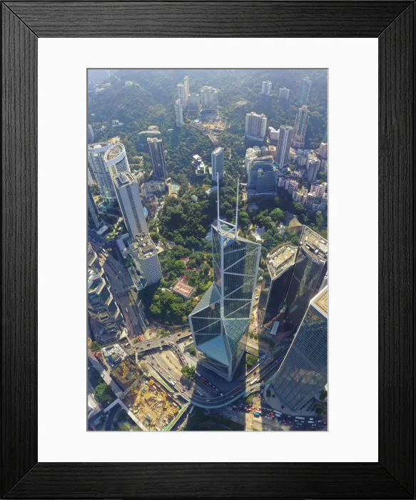 Framed Print : China, Hong Kong, Victoria Harbour and Hong Kong Island skyline