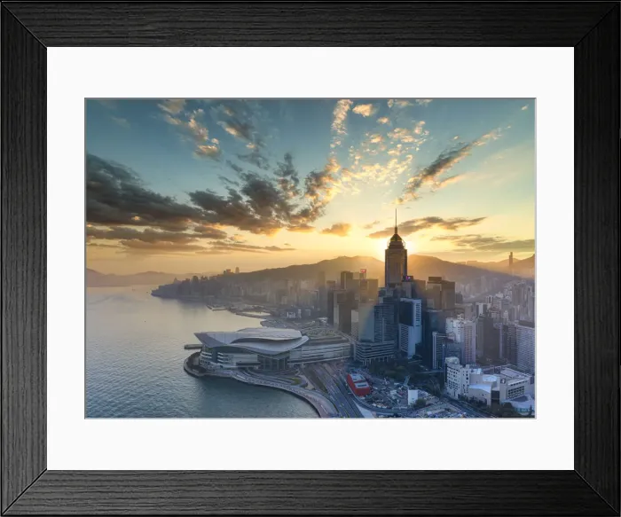 Framed Print : China, Hong Kong, Victoria Harbour and Hong Kong Island skyline Framed Print : China, Hong Kong, Victoria Harbour and Hong Kong Island skyline