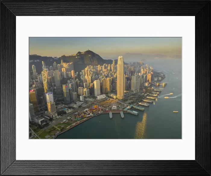 Framed Print : China, Hong Kong, Victoria Harbour and Hong Kong Island skyline Framed Print : China, Hong Kong, Victoria Harbour and Hong Kong Island skyline
