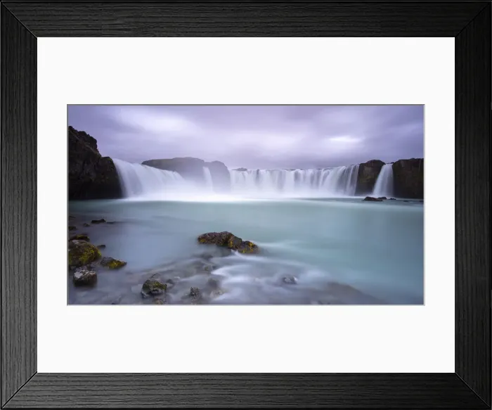Framed Print : Iceland, Myvatn, Goðafoss, Godafoss, waterfalls of the gods Framed Print : Iceland, Myvatn, Goðafoss, Godafoss, waterfalls of the gods