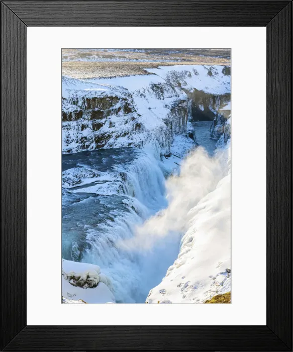 Framed Print : Gullfoss waterfall, Golden Circle, Haukaladur, Iceland, Europe Framed Print : Gullfoss waterfall, Golden Circle, Haukaladur, Iceland, Europe