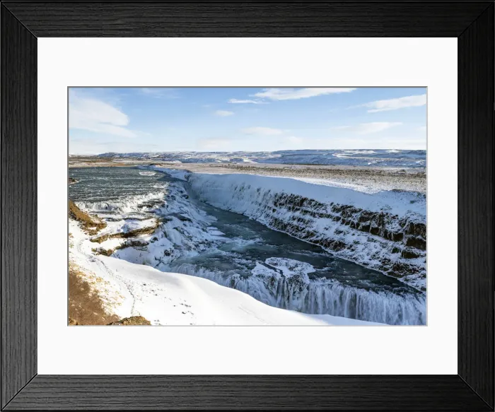 Framed Print : Gullfoss waterfall, Golden Circle, Haukaladur, Iceland, Europe