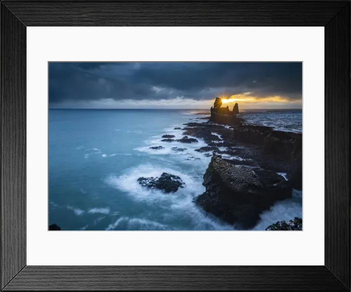 Framed Print : Londrangar, Snaefellsnes National Park, Snaefellsnes Peninsula, Iceland, Europe