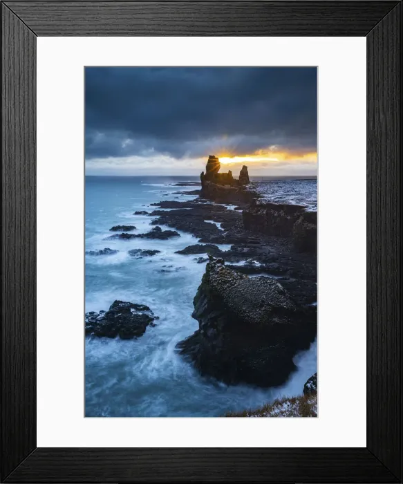 Framed Print : Londrangar, Snaefellsnes National Park, Snaefellsnes Peninsula, Iceland, Europe
