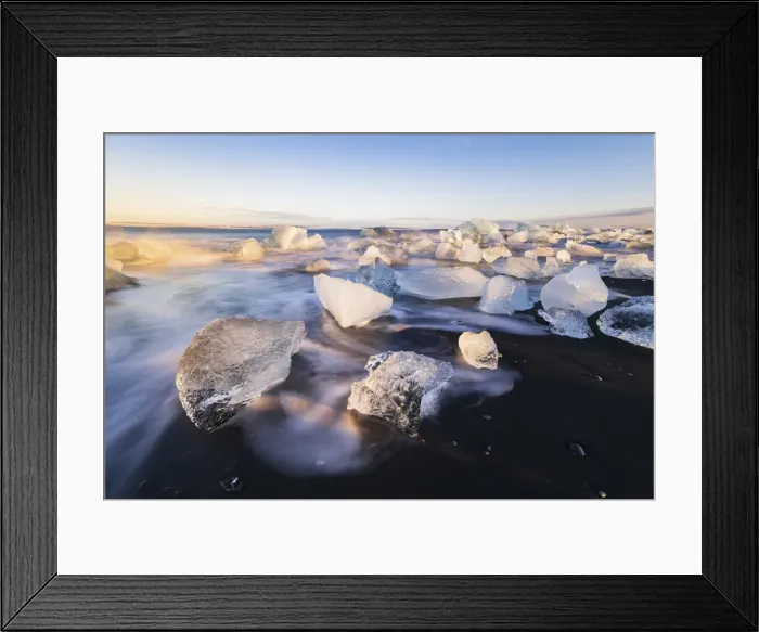 Framed Print : Diamond Beach, Jokulsarlon Glacier Lagoon, Hofn, Iceland, Europe Framed Print : Diamond Beach, Jokulsarlon Glacier Lagoon, Hofn, Iceland, Europe