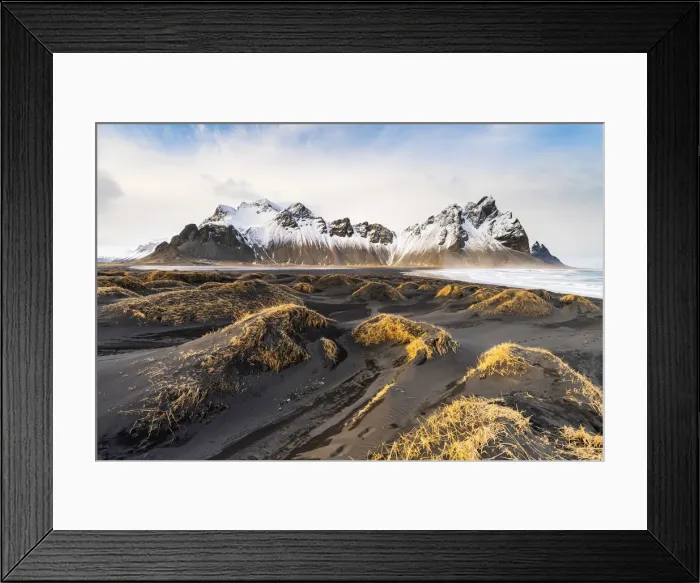 Framed Print : Vestrahorn beach, Hofn, East Iceland, Iceland, Europe