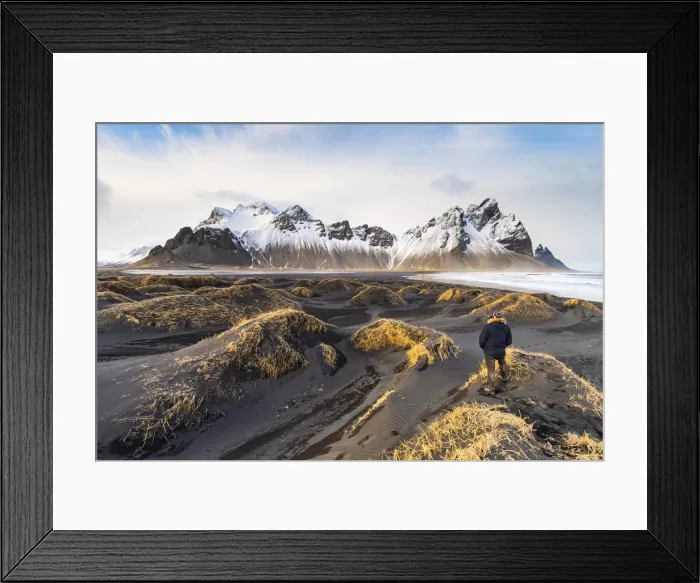 Framed Print : Vestrahorn beach, Hofn, East Iceland, Iceland, Europe