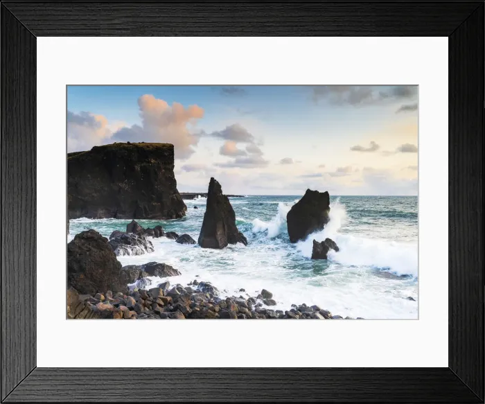 Framed Print : Sea stacks at Reykjanes peninsula, Iceland, Europe Framed Print : Sea stacks at Reykjanes peninsula, Iceland, Europe