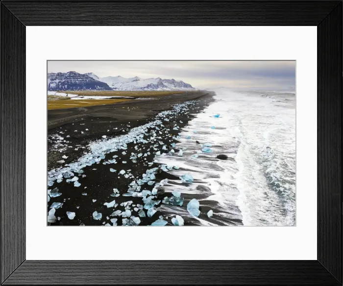 Framed Print : Diamond Beach, Jokulsarlon Glacier Lagoon, Hofn, Iceland, Europe Framed Print : Diamond Beach, Jokulsarlon Glacier Lagoon, Hofn, Iceland, Europe