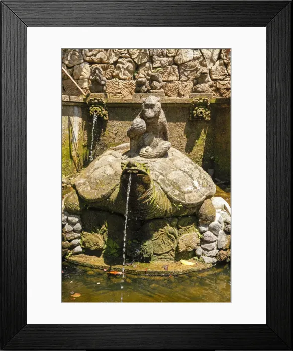 Framed Print : Indonesia, Bali, tortoise fountain Framed Print : Indonesia, Bali, tortoise fountain