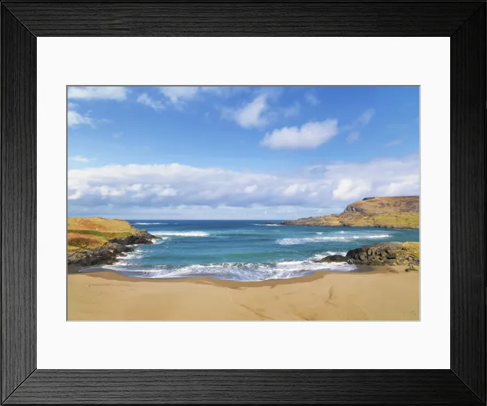Framed Print : Ireland, Co. Donegal, Ireland, County Donegal, Glencolumbkille (Glencolmcille), Sandy cove Framed Print : Ireland, Co. Donegal, Ireland, County Donegal, Glencolumbkille (Glencolmcille), Sandy cove