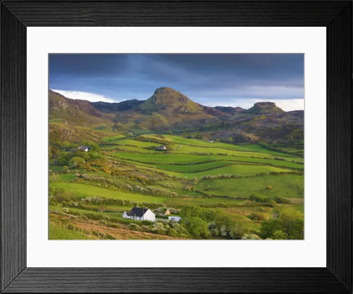 Framed Print : Ireland, Co. Donegal, Fanad, Farmland and house Framed Print : Ireland, Co. Donegal, Fanad, Farmland and house