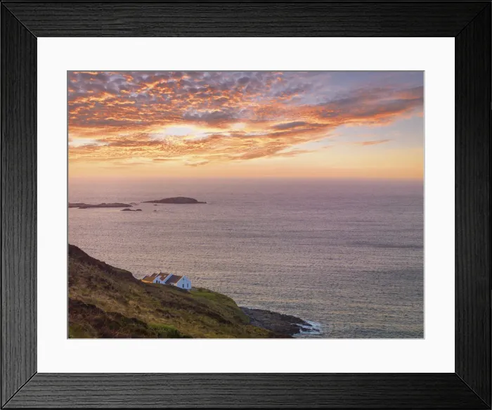 Framed Print : Ireland, Co. Donegal, Rosguill, Tra na Rosann, house on rocky outcrop Framed Print : Ireland, Co. Donegal, Rosguill, Tra na Rosann, house on rocky outcrop