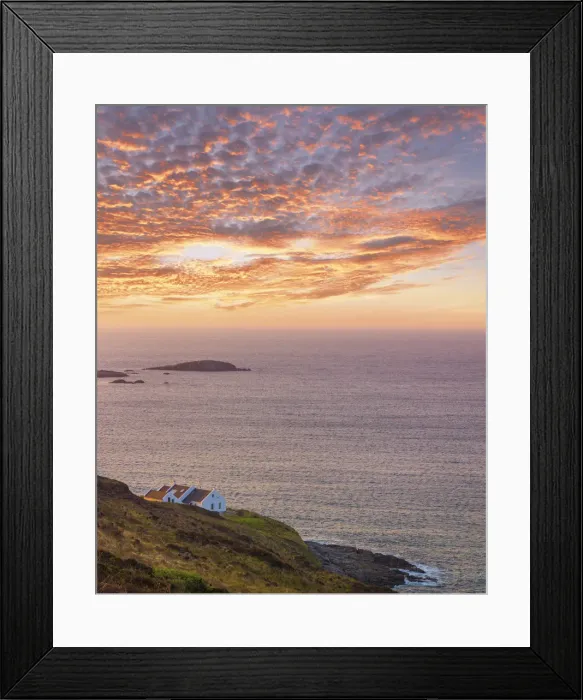 Framed Print : Ireland, Co. Donegal, Rosguill, Tra na Rosann, house on rocky outcrop Framed Print : Ireland, Co. Donegal, Rosguill, Tra na Rosann, house on rocky outcrop