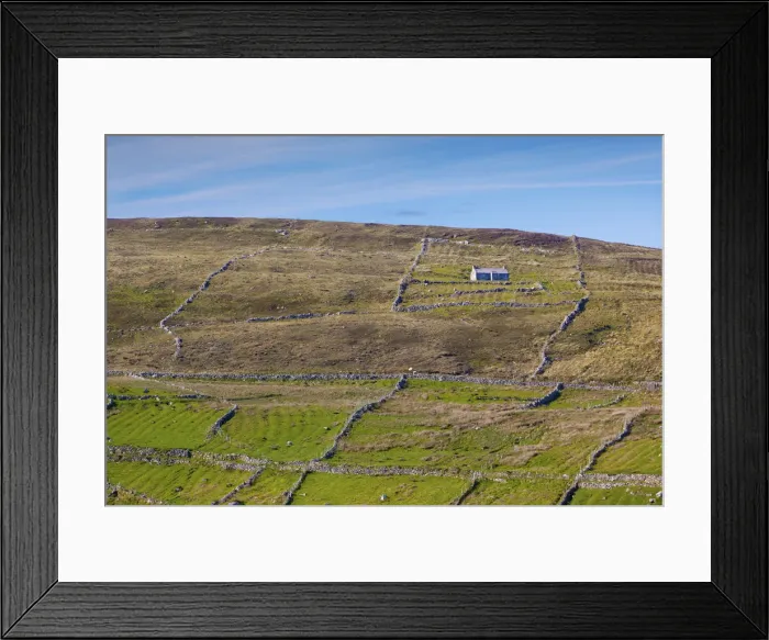 Framed Print : Ireland, Co. Donegal, Arranmore island, traditional house on farm Framed Print : Ireland, Co. Donegal, Arranmore island, traditional house on farm