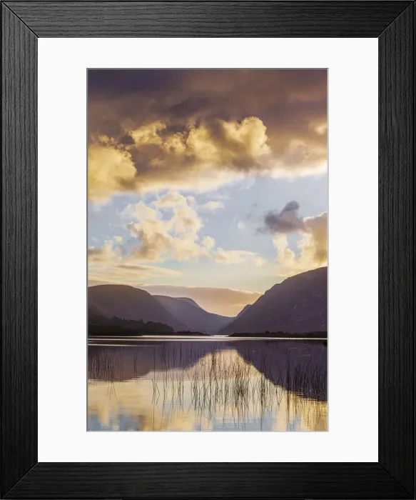 Framed Print : Ireland, Co. Donegal, Glenveagh National Park, Reflection in Lough Veagh Framed Print : Ireland, Co. Donegal, Glenveagh National Park, Reflection in Lough Veagh