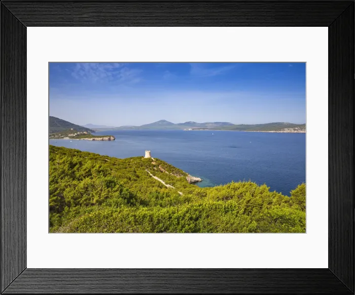 Framed Print : Italy, Sardinia, Alghero, Porto Conte National Park, Capo Caccia Framed Print : Italy, Sardinia, Alghero, Porto Conte National Park, Capo Caccia