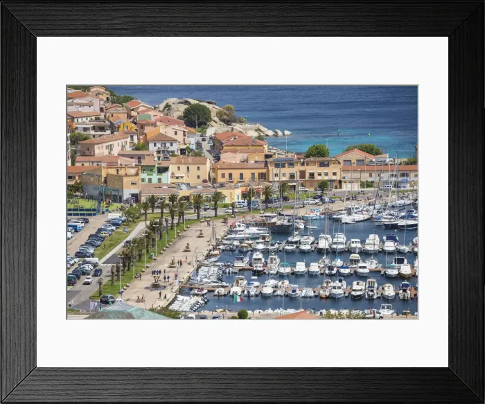 Framed Print : Italy, Sardinia, Sassari Province, Palau, View city and Marina Framed Print : Italy, Sardinia, Sassari Province, Palau, View city and Marina