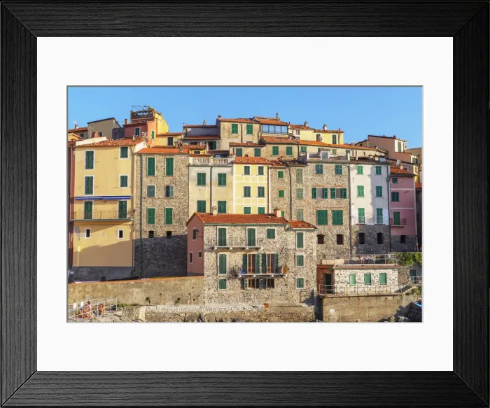 Framed Print : View of Tellaro village, Lerici, La Spezia district, Liguria, Italy Framed Print : View of Tellaro village, Lerici, La Spezia district, Liguria, Italy