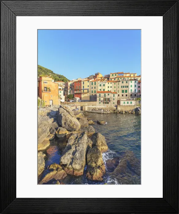 Framed Print : View of Tellaro village, Lerici, La Spezia district, Liguria, Italy Framed Print : View of Tellaro village, Lerici, La Spezia district, Liguria, Italy