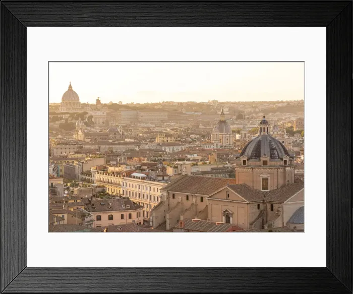Framed Print : Europe, Italy, Rome. Scenic view from the Vittoriano over the town towards St Framed Print : Europe, Italy, Rome. Scenic view from the Vittoriano over the town towards St
