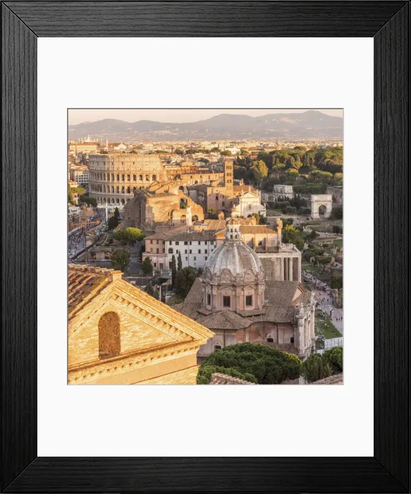Framed Print : Europe, Italy, Rome. Scenic view over the Forum Romanum and the Colosseum Framed Print : Europe, Italy, Rome. Scenic view over the Forum Romanum and the Colosseum