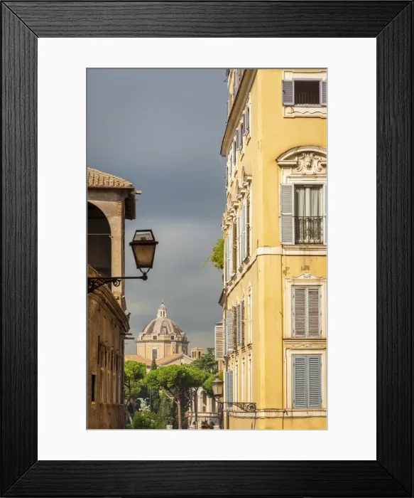 Framed Print : Europe, Italy, Rome. A street scene in the morning light Framed Print : Europe, Italy, Rome. A street scene in the morning light