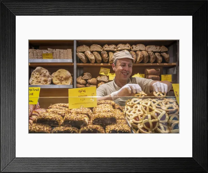 Framed Print : Europe, Italy, Rome. Inside the famous Rossioli Bakery close to Campo de Fiori Framed Print : Europe, Italy, Rome. Inside the famous Rossioli Bakery close to Campo de Fiori