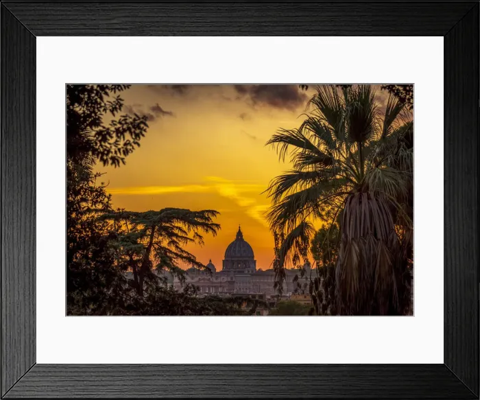 Framed Print : Europe, Italy, Rome. View toward the dome of Saint Peter Framed Print : Europe, Italy, Rome. View toward the dome of Saint Peter