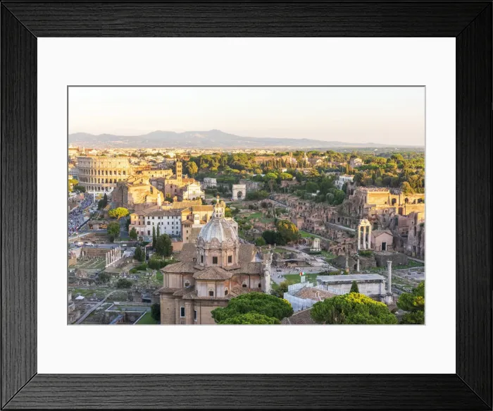 Framed Print : Europe, Italy, Rome. Scenic view over the Forum Romanum and the Colosseum Framed Print : Europe, Italy, Rome. Scenic view over the Forum Romanum and the Colosseum