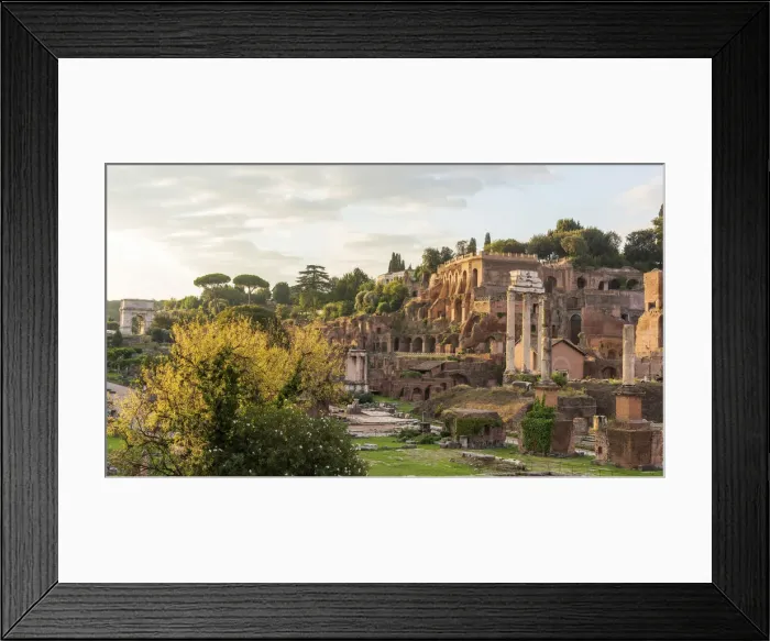 Framed Print : Europe, Italy, Rome. The forum romanum at sunrise with view towards the Palatine hill Framed Print : Europe, Italy, Rome. The forum romanum at sunrise with view towards the Palatine hill