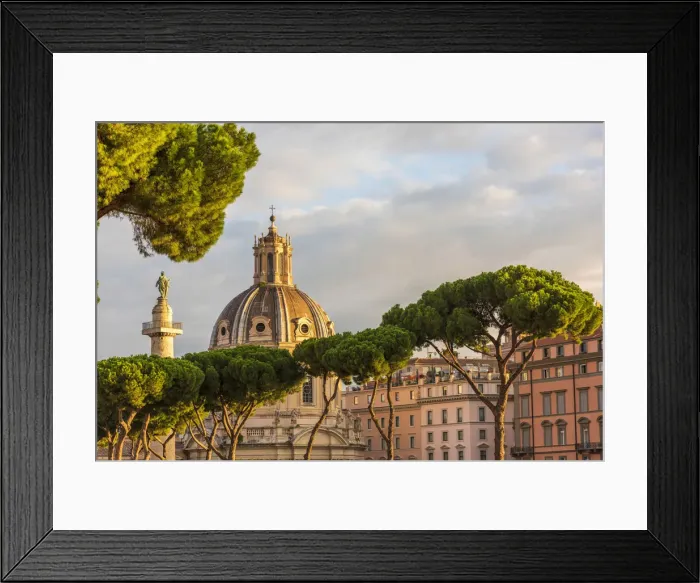 Framed Print : Europe, Italy, Rome. The Trajans column and the nearby church Framed Print : Europe, Italy, Rome. The Trajans column and the nearby church