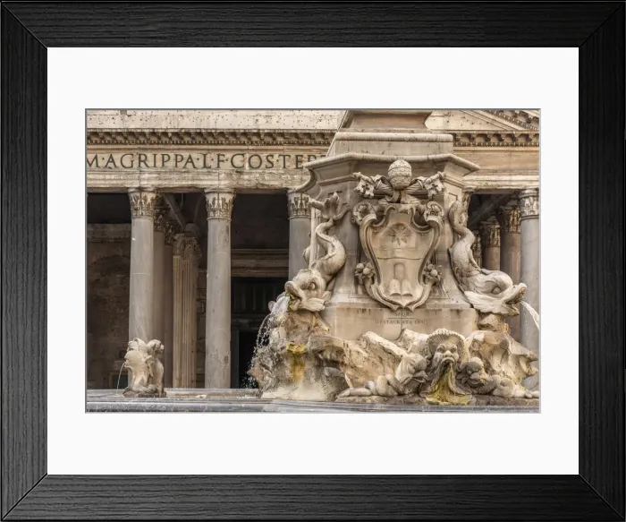 Framed Print : Europe, Italy, Rome. The fountain of the Pantheon on the Piazza della Rotonda with Framed Print : Europe, Italy, Rome. The fountain of the Pantheon on the Piazza della Rotonda with