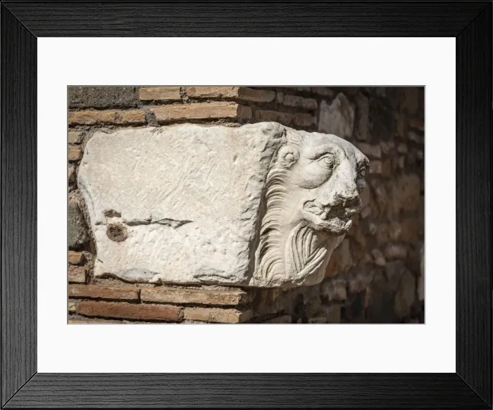 Framed Print : Europe, Italy, Rome. Via Appia Antica. An ancient roman sculpture in the Capo di Bove Framed Print : Europe, Italy, Rome. Via Appia Antica. An ancient roman sculpture in the Capo di Bove