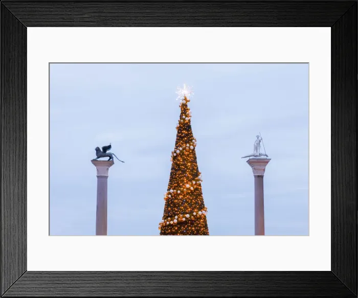 Framed Print : St Marks Square, Christmas decorations Venice, Veneto, Italy Framed Print : St Marks Square, Christmas decorations Venice, Veneto, Italy