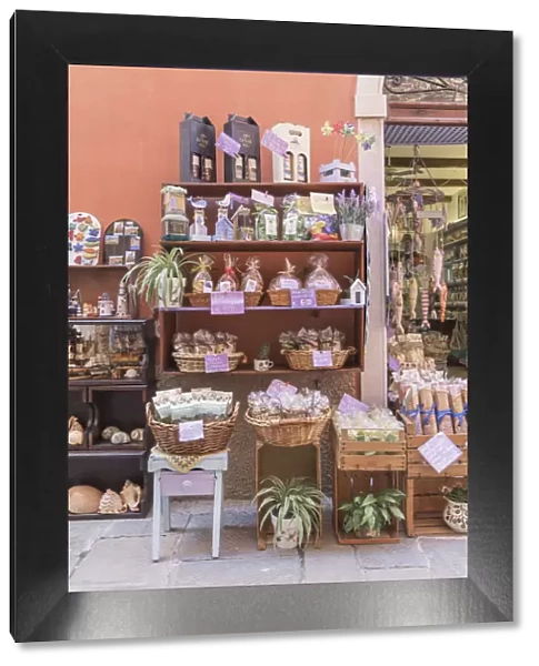 Typical Ligurian food shop, Portovenere, La Spezia district, Liguria, Italy